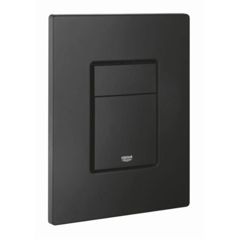 Placa de descarga doble Grohe Even, tecnología antihuellas, negro mate (38966KF0)
