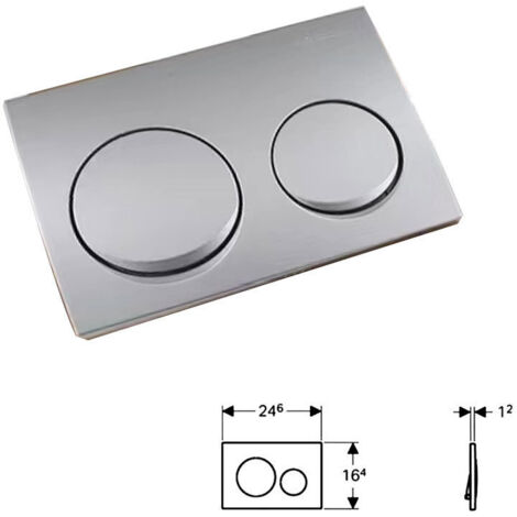 Placa de descarga para sistema de doble descarga Alpha10, cromo antiguo.