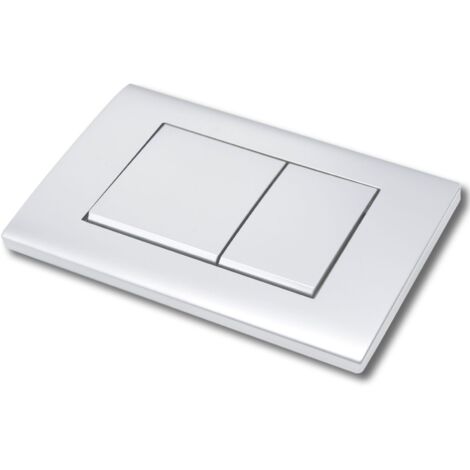 Placa de descarga Sigma30 para inodoros suspendidos, empotrada, en color gris plata, ajustable, sistema de doble descarga.