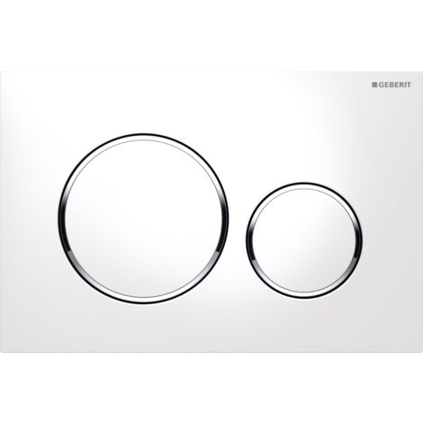 Placa de descarga WC DUOFIX Sigma 20, en blanco y cromado (115.882.KJ.1)