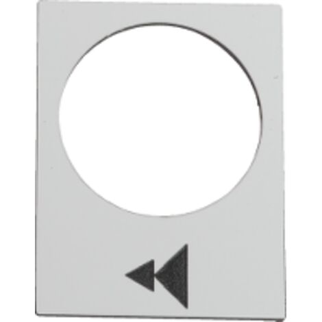 Placa de descripción, blanca, rectangular, 30x40 mm, elevación lenta-rápida, ZB2BY4903