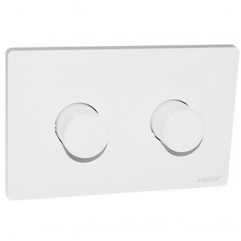 Valsir - Placa de doble botón de abs blanco para Winner y Cubic