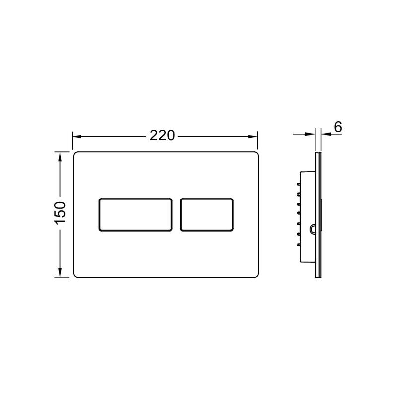 

Placa de empuje para WC solid, acero inoxidable, para la tecnología de doble descarga, color: acero inoxidable pulido - 9240430 - Tece