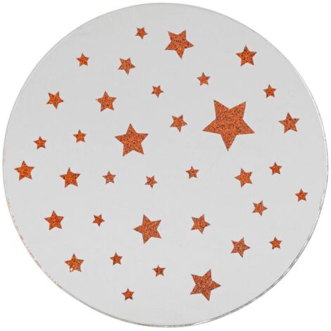 Placa de espejo estrellas D.10cm rojo - Feeric lights & christmas