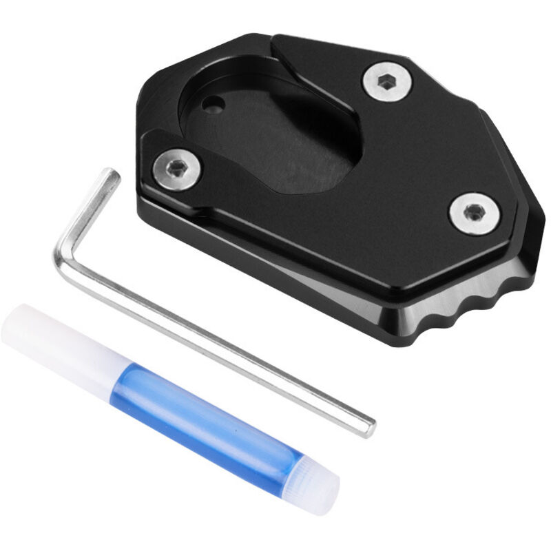 Placa de extensión para caballete de motocicleta Kawasaki Z900RS Z1000 Z1000R - Aluminio - Negro