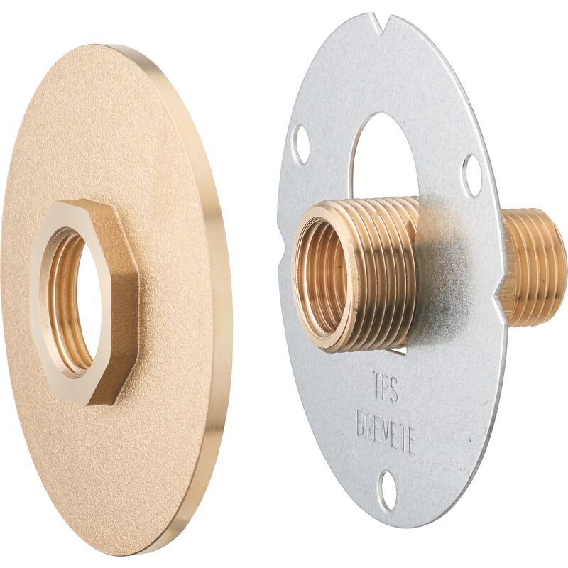 

Aroz - Placa de fijación para grifo exterior a atornillar + acabado en bruto de platino