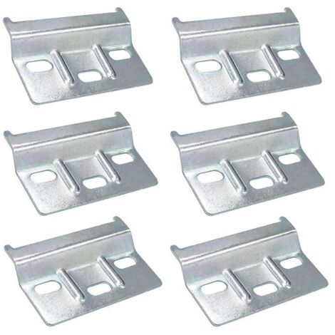 Placa de fijación para riel de suspensión, soporte para armarios, muebles, 6 unidades, 60 mm, para cocina, armarios, muebles, guardarropa (plateado)