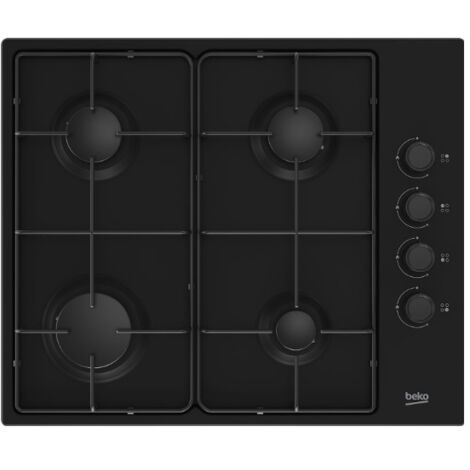 placa de gas 61cm 4 fuegos 7900w negro - HIGG64123SB - beko -