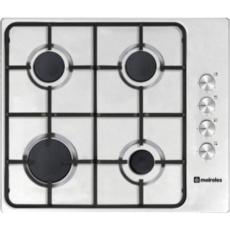 Placa de Gas Meireles MG 3640 X 4 Fuegos 60cm Inox Mandos Laterales