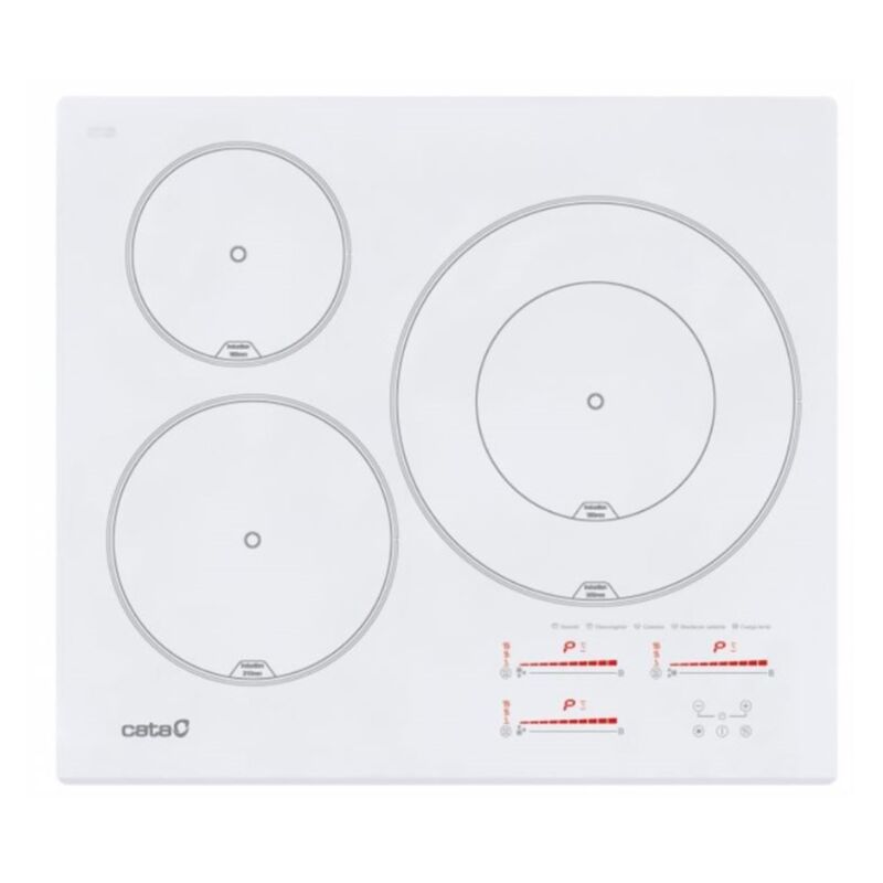 Cata - insb 6030 wh - Vitroceramica Induccion 3 Zonas Coccion Ancho 59 Cm