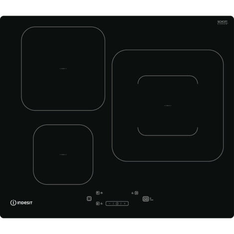 Placa de Inducción 59cm 3 Zonas INDESIT IS 55Q60 NE Negro 7200W