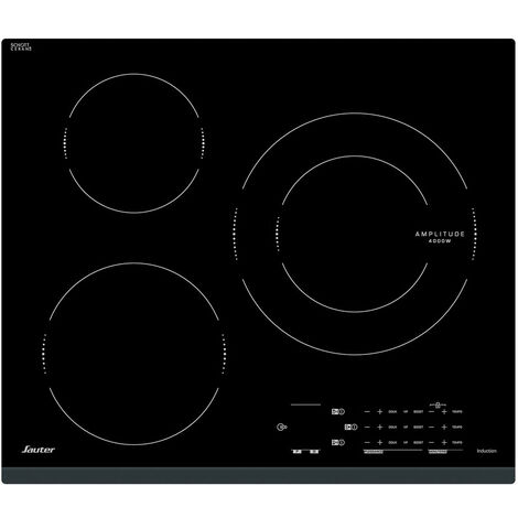 Placa de inducción 60cm 3 fuegos 7200kw negro - spi4360b - sauter -