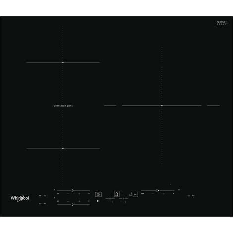 Placa de inducción 60cm 3 fuegos 7200w negro - wbb3760bf - whirlpool -