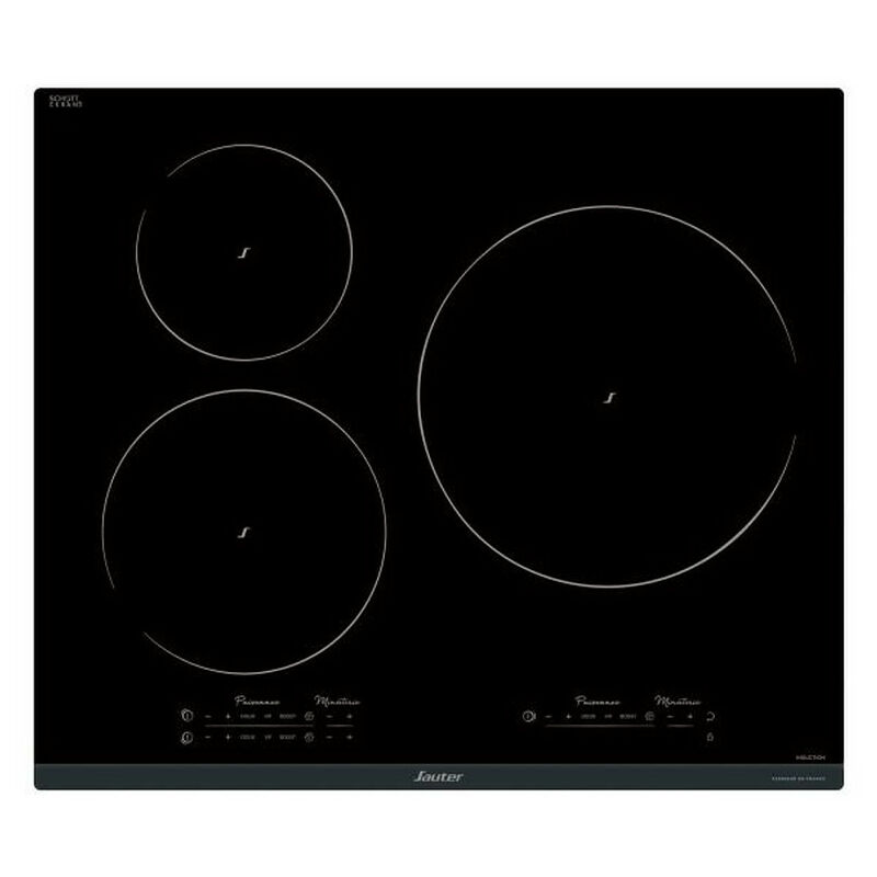 Sauter - placa de inducción 60cm 3 fuegos 7400w negro - spi9544b