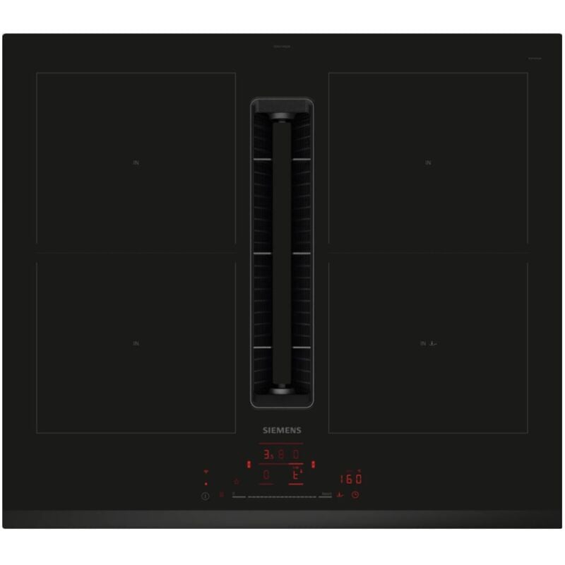 Siemens - Placa de inducción al vacío 59cm 4 fuegos 7400w negra - ED631HQ26E