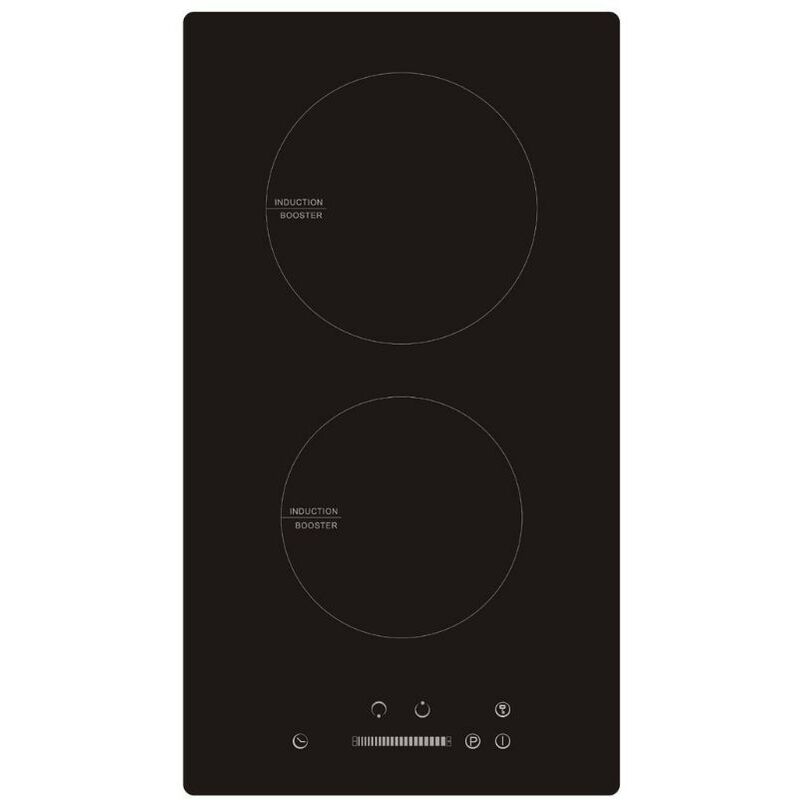 Effezeta Italia - Placa de inducción de 29x51 cm con 2 zonas color negro - Samet Etna30 f