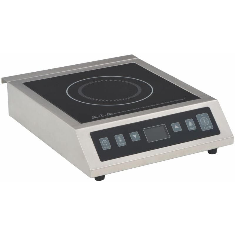 

vidaXL Placa de inducción eléctrica con pantalla táctil 3500 W - Plateado