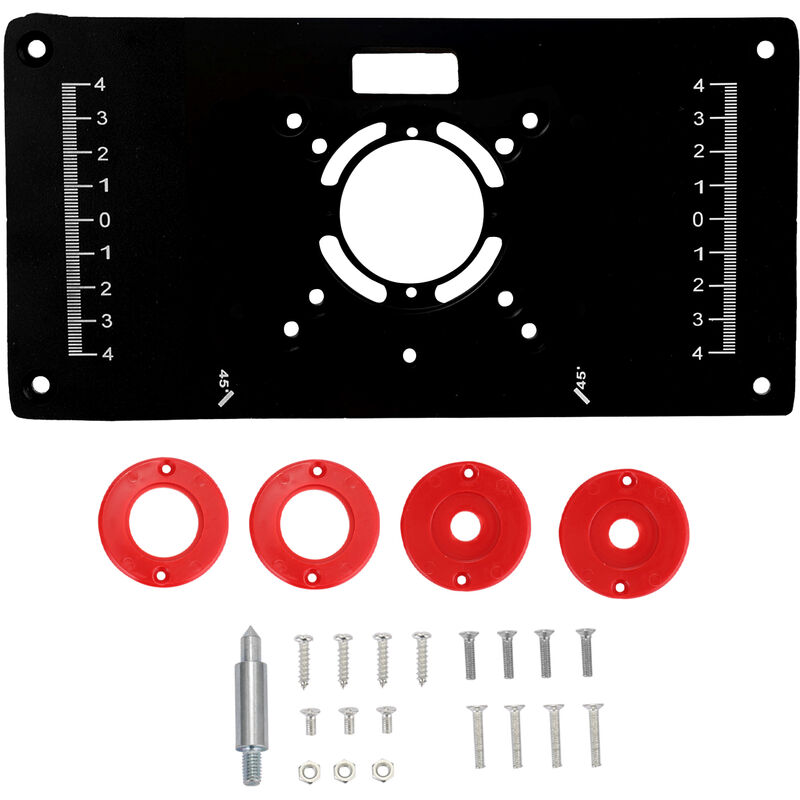 

Placa de insercion de mesa de enrutador multifuncional, bancos de carpinteria Enrutador de madera de aluminio