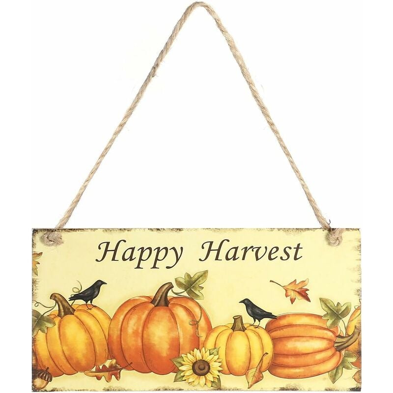 

Placa de madera colgante para decoración de paredes (Happy Harvest)