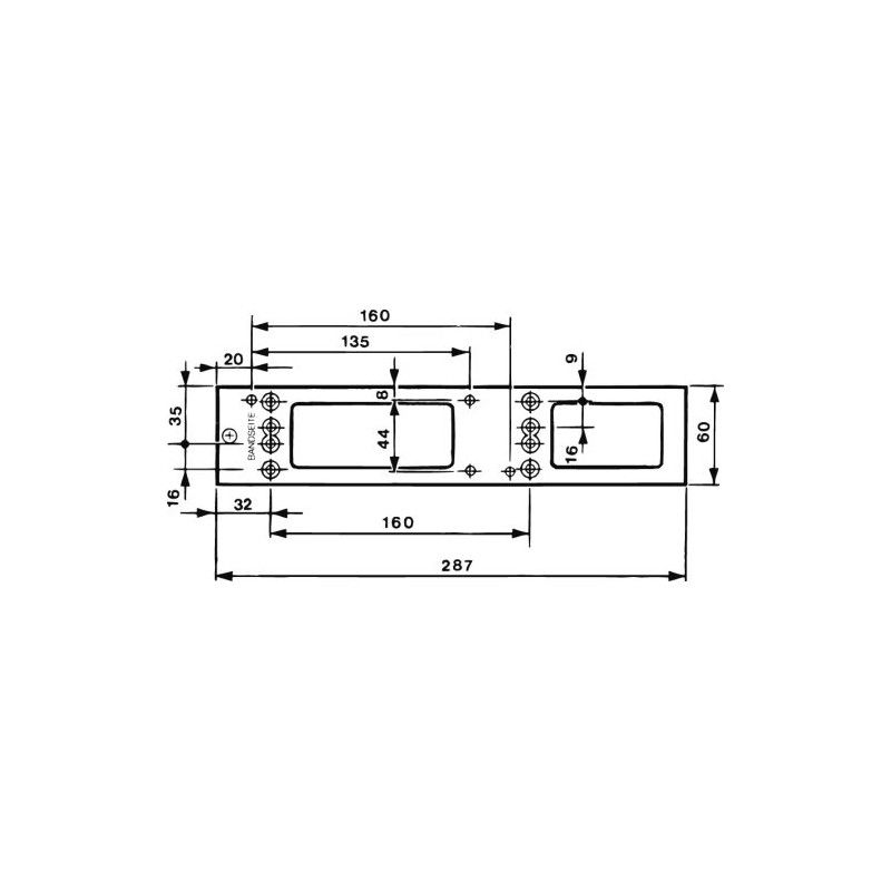 

Geze - Placa de montaje para dispositivo para cerrar puertas ts 5000