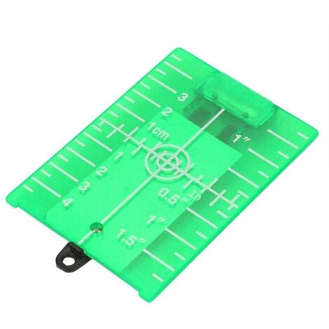 Placa de objetivo magnética de doble escala, placa de objetivo láser con soporte para línea de medición de nivel láser (verde)