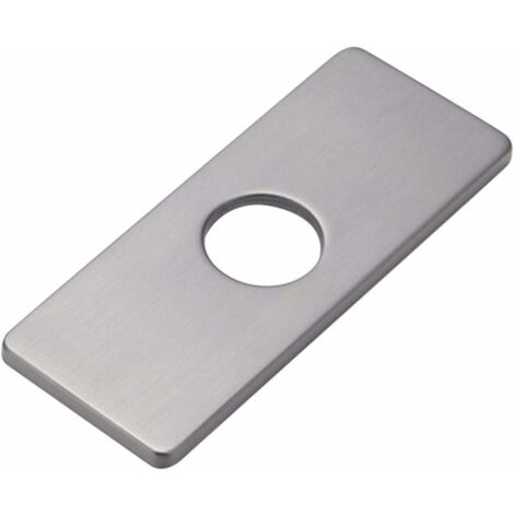 Placa de orificio para grifo de baño YMYNY, para fregadero de cocina y lavabo, con escudo de níquel cepillado (gris)