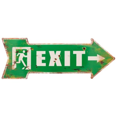 Placa de pared de metal verde 70x25x1