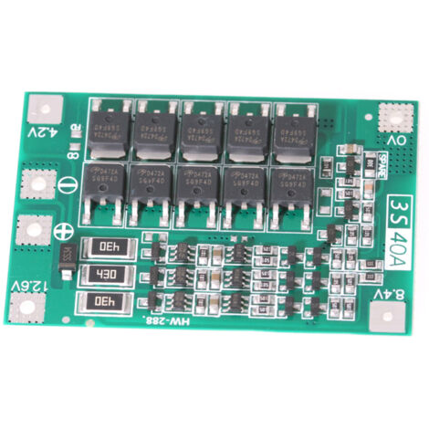 Placa de protección balanceada para baterías de iones de litio 3S 40A, con circuito BMS integrado, para motor de taladro.