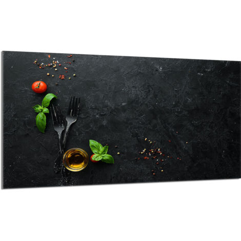 Placa de protección de horno de vidrio 90x52 Pizarra
