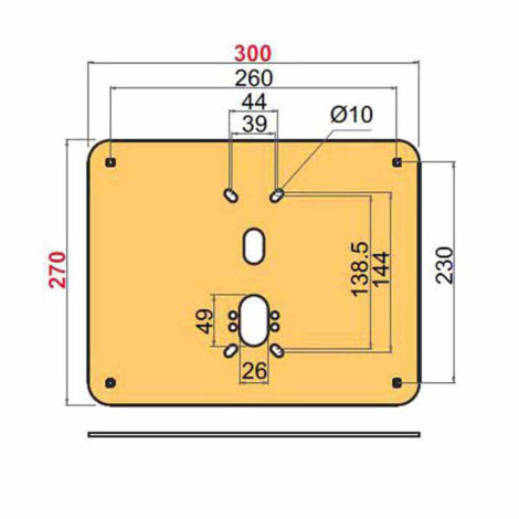 Placa de refuerzo para basculantes, placa A2466 Disec