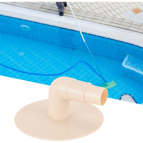 Placa de succión para skimmer, placa adaptadora de vacío con ángulo para manguera, compatible con HydroTools 8929.