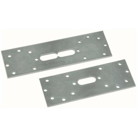 Placa De Sujeción Multitam De Acero Galvanizado, Doble 75 Mm.