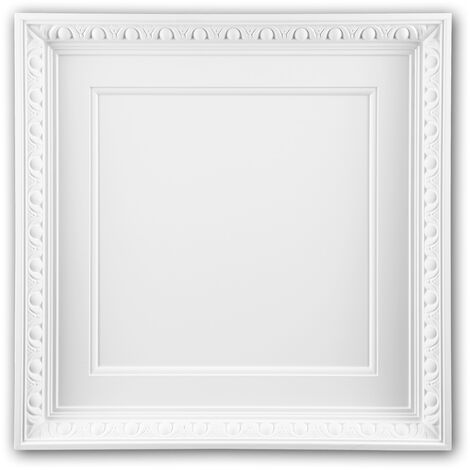 PROFHOME DECOR Placa de techo 157001 Profhome Elemento para techo Panel de pared estilo Neoimperio blanco