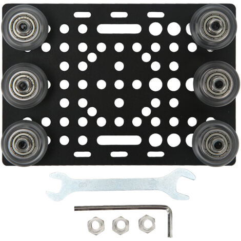 Placa de varilla de pórtico en V con rueda para placa de portal de aluminio con ranura en V de 20-80 mm para fresadora CNC Riel lineal Guía lineal universal para impresora 3D Rueda transparente