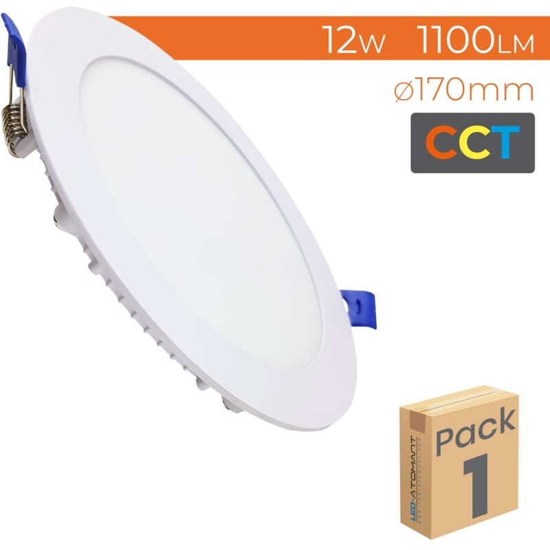 

Placa Downlight LED Circular plana 12W 1100LM Corte 160mm | Blanco Frío 6500K - Pack 1 Ud. - Blanco Frío 6500K