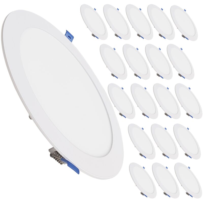 

Placa Downlight LED Circular Plana 20W 1800LM Corte 205mm | Blanco Frío 6500K - Pack 20 Uds. - Blanco Frío 6500K