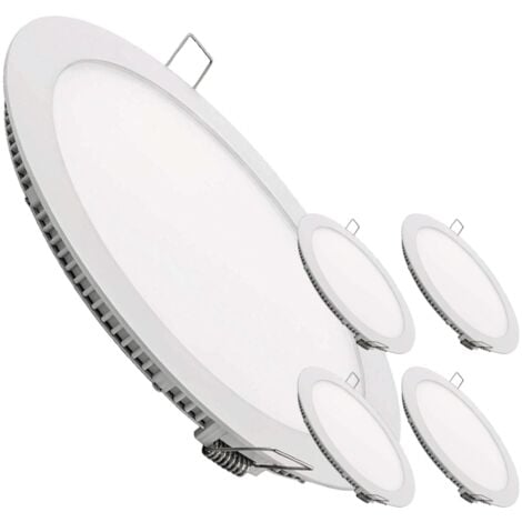 Placa Downlight LED Circular Plana 24W 2200LM Corte 280mm  Blanco Cálido 3000K - Pack 5 Ud.