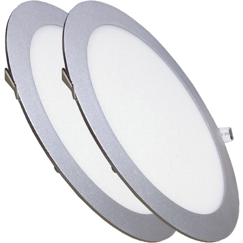 

Placa Downlight LED Circular Plana 24W 2200LM Corte 280mm Marco Plata | Blanco Frío 6500K - Pack 2 Uds. - Blanco Frío 6500K