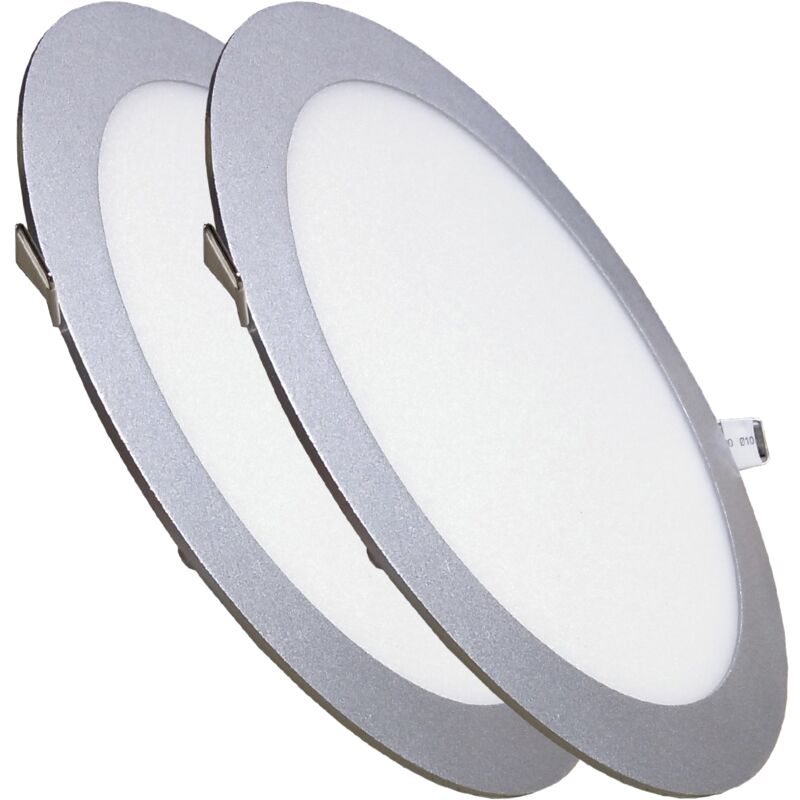 

Placa Downlight LED Circular Plana 24W 2200LM Corte 280mm Marco Plata | Blanco Neutro 4500K - Pack 2 Uds. - Blanco Neutro 4500K