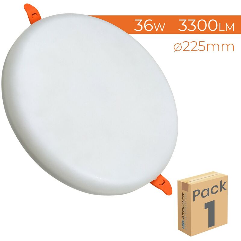 

Led Atomant Sl - Placa Downlight LED Circular Plana 36W 3300LM Corte Ajustable 60-210mm | Blanco Cálido 3000K - Pack 1 Ud. - Blanco Cálido 3000K