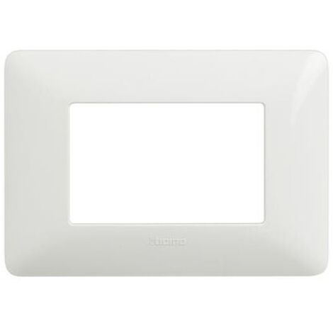 Placa eléctrica 3 módulos blanca autoportée