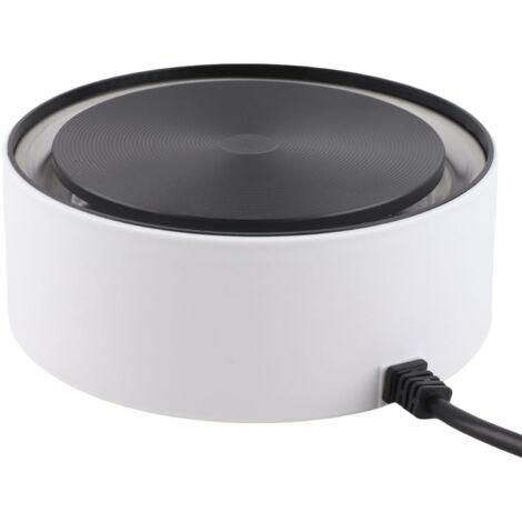 [Placa eléctrica] Mini placa eléctrica giratoria de 360° para café y té – Portátil, vertical – PP, 16 cm, 550 g – 1 unidad