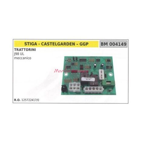 Placa electrónica CASTELGARDEN tractor de césped J98 UL mecánico 004149