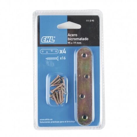 PLACA ENSAMBLAR 76,2X16 MM. 4 UNIDADES EHL
