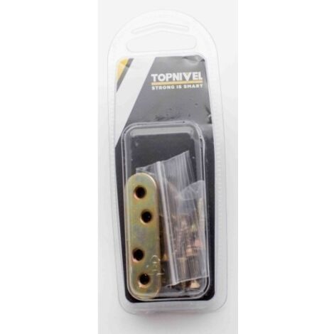 Placa Ensamble 60X16Mm Recto Nivel Acero  Bicromatado  4 P