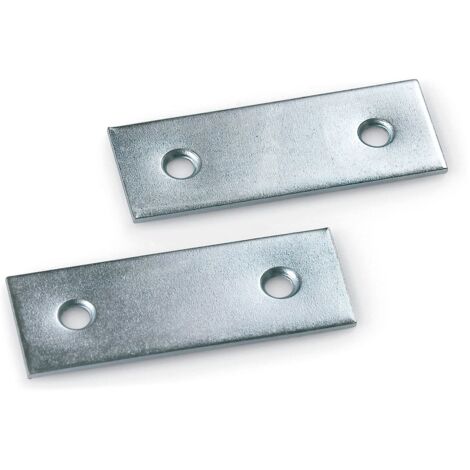 Placa ensamble punta cuadrada zincada 60x20mm - alta resistencia y fácil instalación - MARCA