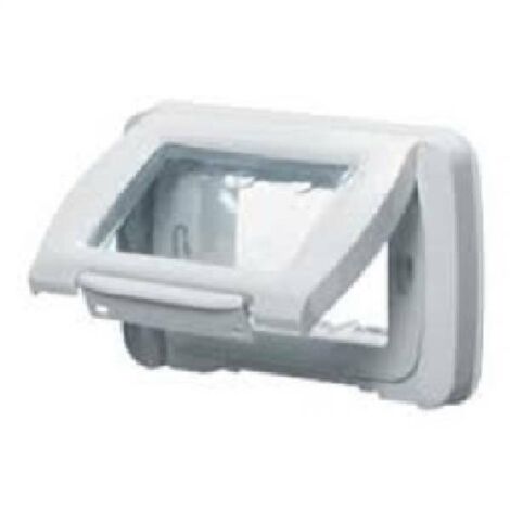 Placa estanca sistema Gewiss gris ip55 3 módulos GW22453
