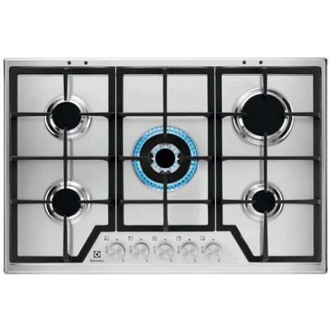 placa gas 75cm 5 fuegos inox - kgs7536sx - electrolux -