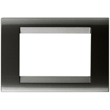 Placa Gewiss Playbus 3 plazas Pizarra metálica GW32003