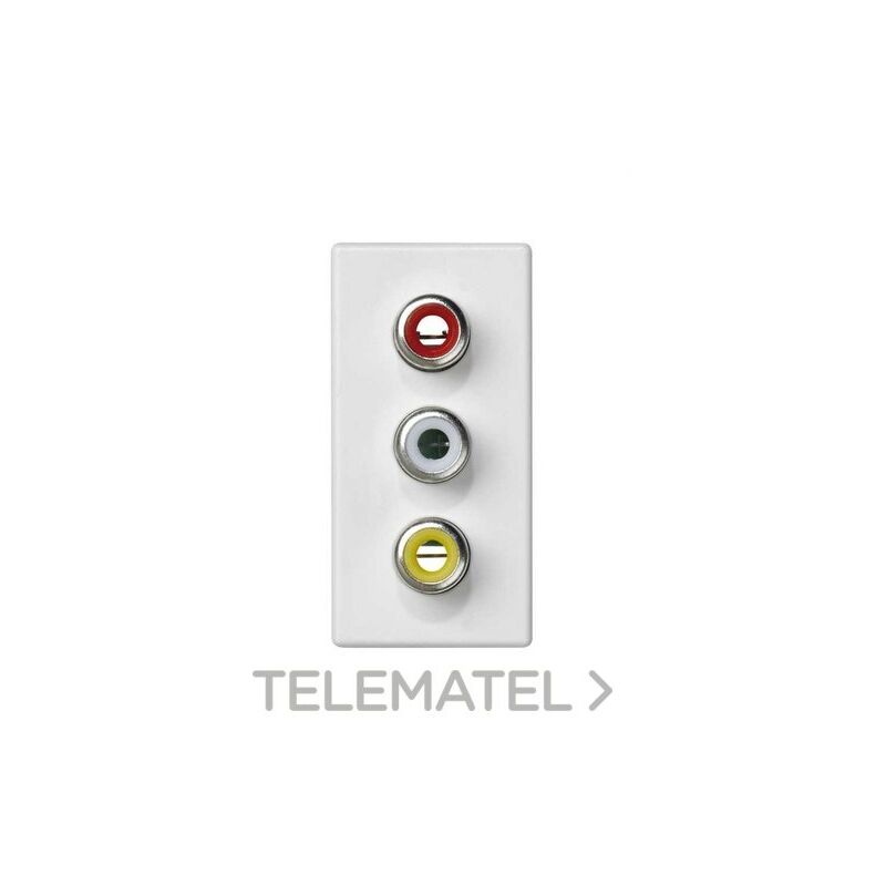 

PLACA K45 1/2 MECANISMO CON 3 CONECTORES R K105B/9 - Simon Connect